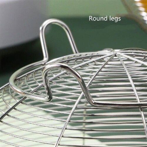 2Pcs Stainless Steel Kitchen Counter Fruit Basket Set Metal