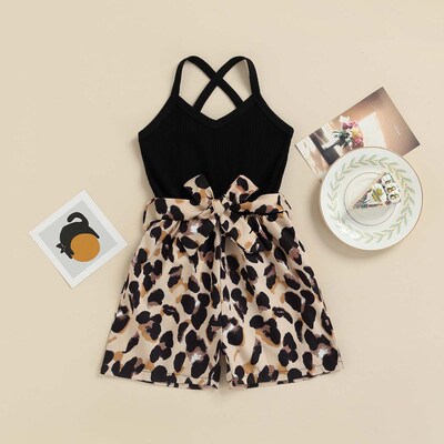 2021 Fashion Toddler Girls Short Jumpsuit, Summer Casual Sle