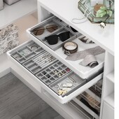 叠衣板薄抽 抽屉篮衣柜拉篮推拉式 米司库衣柜饰品盒柜内裤 架托盘式