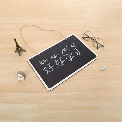 4/8/12PCS Mini Chalkboards Hanging Blackboard Double Sided
