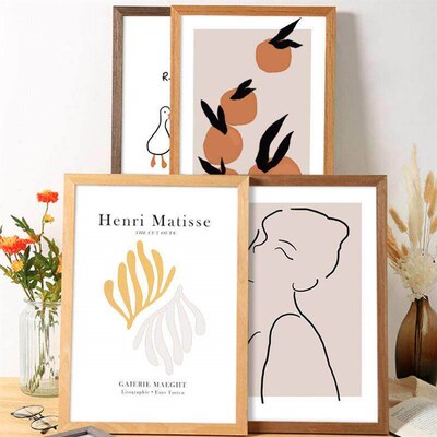 Nordic simple wooden photo frame square picture frames 相框