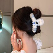 Claw Elegant Acrylic Winter Hairpin Hair Cartoon Faux Plush