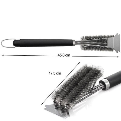 BBQ Grill Barbecue Kit Cleaning Brush Stainless Steel Kitche