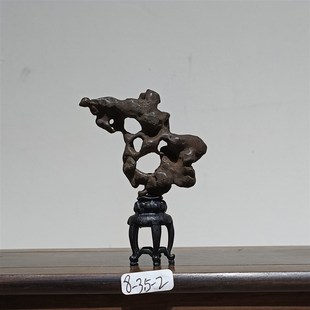 太湖石拳石袖 石卧供茶台茶桌小摆件天然原石传统艺术品收藏雅器N