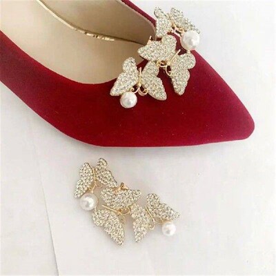 Shiny Rhinestones Shoe Clips Crystal Removable Charm Buckle