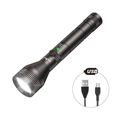 PEETPEN L9 USB Rechargeable LED Flashlight Pocket Torch 4 Mo