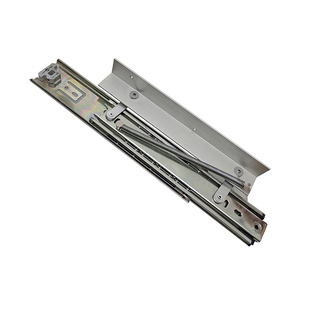 定制滑轨三段侧装伸缩隐藏折叠五金餐桌台面延伸功能活动升降轨道