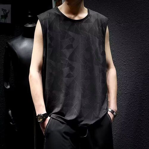 2025 Mens Vest Mens Ice Silk Quick-drying Sleeveless T-shi