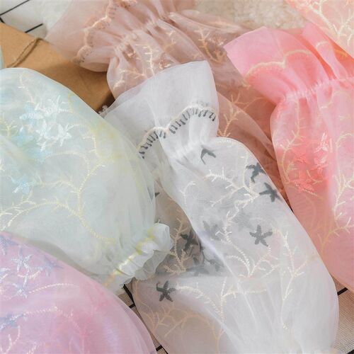 Autumn and winter adult female sleeve embroidered lace doubl