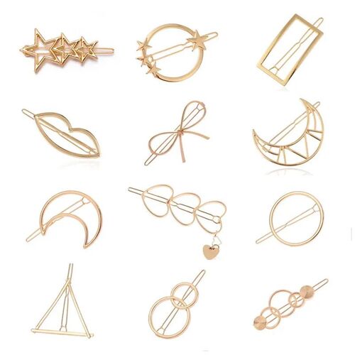 Girls Triangle Moon Hairpins Hair Clips Hairgrip Accessories