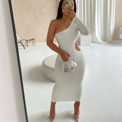 KKbeier BR21Y146 Summer Stylish in One Shoulder Hollow Out A