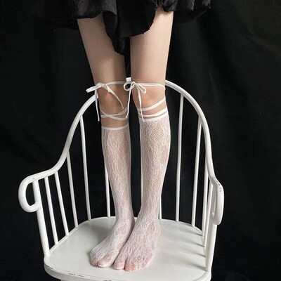 Sreet Split Toe Socks Strappy Lace Fishnet Stockings Cool JK