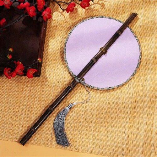 Group fan can be rolled bamboo woven hand-printed cooling