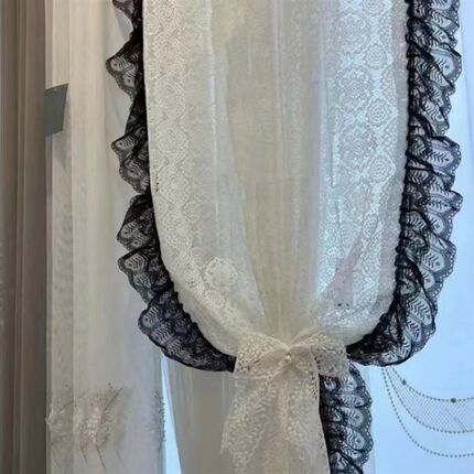 法式浪漫立边洛可可复古宫庭风荷叶边窗帘辅料配件花边新款