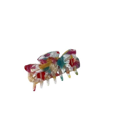 Magic Color tic Acid Bow Grab Clip Textured Niche All-match