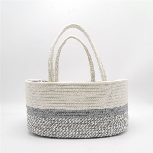 Portable cotton rope woven large capacity Mommy diaper bag