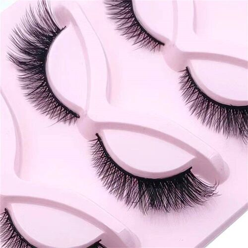 5 Pairs Fox Eye Lashes Winged End Eye Elongated Eyelashes Cl