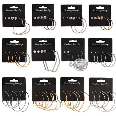 Geometric Earring Set Personalized Earring Three Piece Set