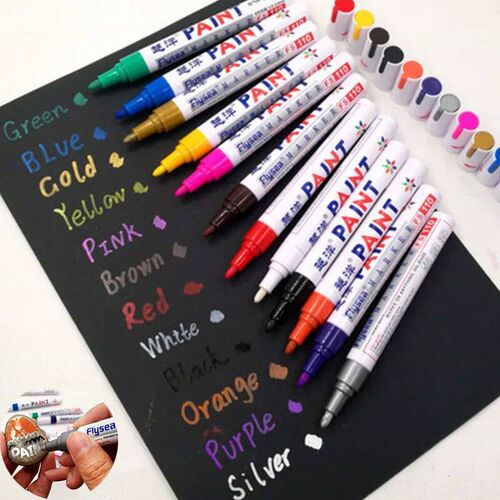 12 Color White Waterproof Rubber Permanent Paint Marker Pen