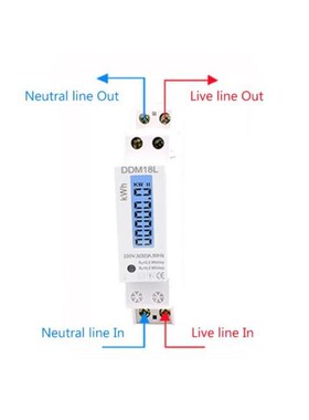 LCD Digital Single Phase Din Rail Electricity Power Consumpt