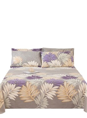 New cotton old coarse cloth bed sheet three-piece soft mat c