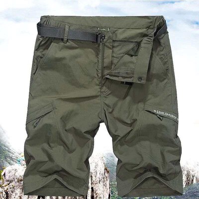 Mens Outdoor Casual Shorts Rip-stop Military Multi-pocket S