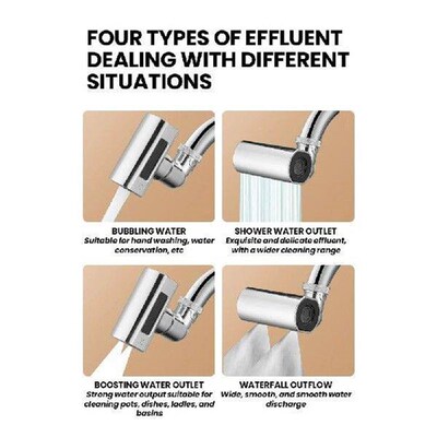 New 4 Mode Waterfall Faucet Aerator Universal Faucet