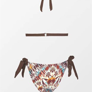 SEASELFIE Halter Triangle Low Waist Bikini Sets Swimsuit For