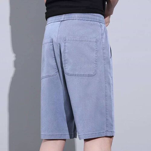 Soft Cosy Lyocell Thin Mens Denim Shorts Summer Clothes