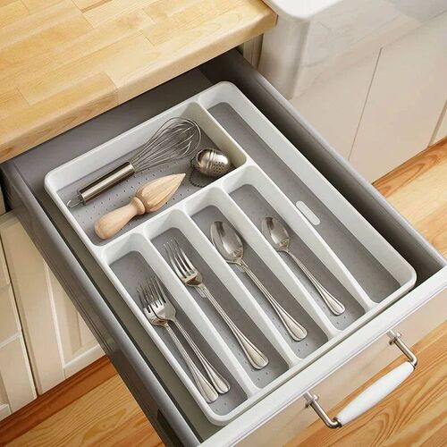 ABS Kitchen Cutlery Storage Knife Fork Tray Drawer Tableware