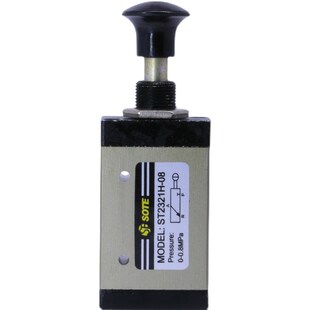 SOTE宁波索特气动手拉二位三通MODEL:ST2321H-08手动一进一出