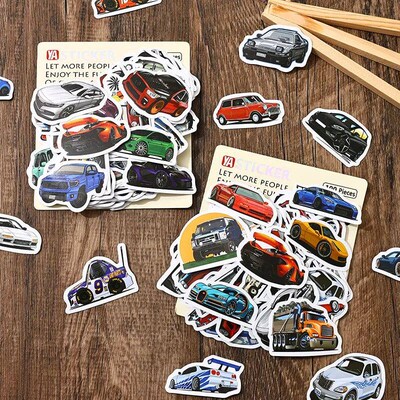 50/100 Pcs Retrofit Racing Car Graffiti ers Laptop Guitar Lu
