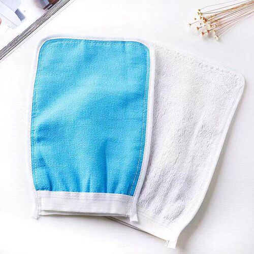 Double-sided bath towel, double-sided exfoliating bath glove