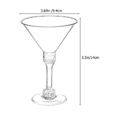 10 Pcs Plastic Goblets for Party Wedding Cocktail Cups