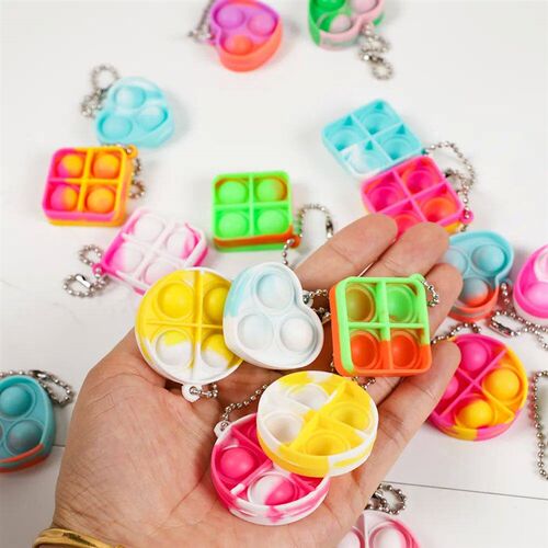 20Pcs Mini Pop Keychain Toddler Sensory Fidget Toys Bulk for