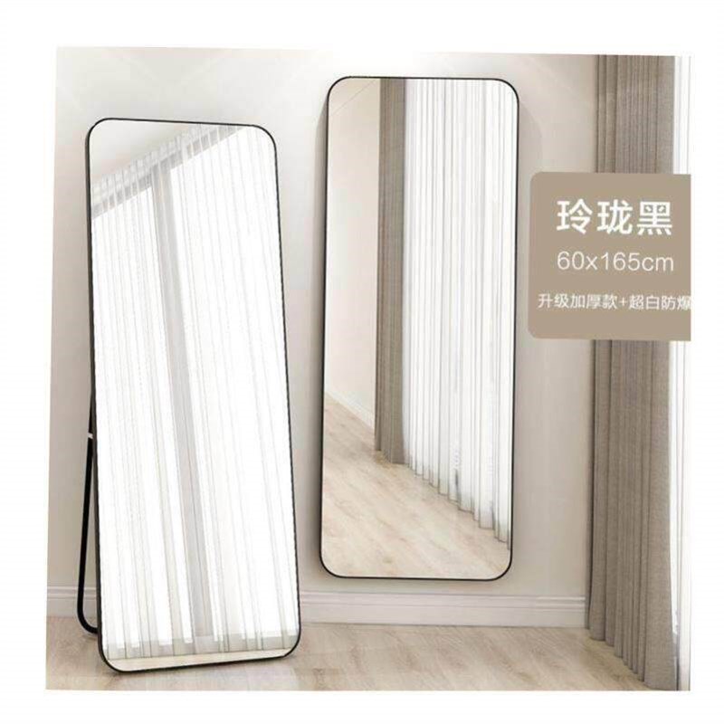 Stand large full-length mirror fitting dressing mirror store图片