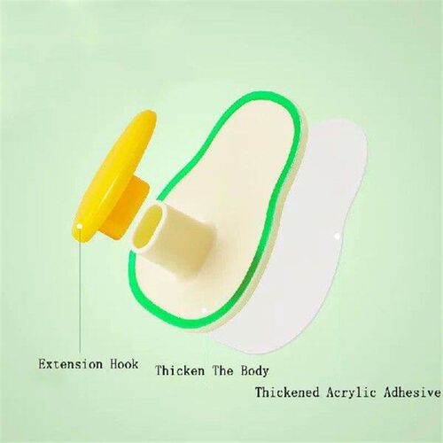 2PCS Strong Wall Hook Self Adhesive Creative Avocado