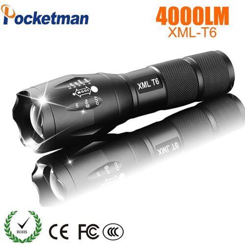 LED Rechargeable Flashlight Pocketman XML T6 linterna torch