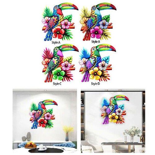 Modern Parrot Wall Sculpture Art Wall Hanging Decoration