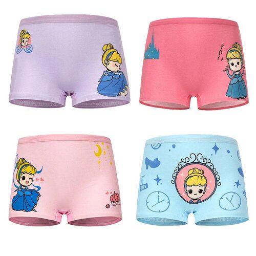 4 Pieces/lot Design Childrens Girls Panties Cotton Soft Pre