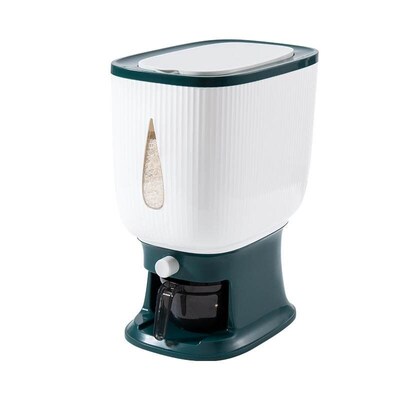 10Kg Rice Dispenser Storage Container Sealed Grain Cereal Di