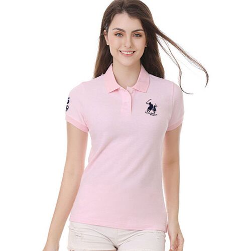 High Quality Summer New Lady Short Sleeve Polo Shirts Big