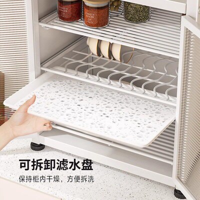 Kitchen dish storage rack, countertop storage box, shelf