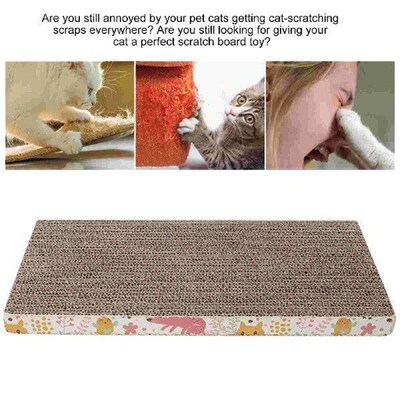 Cat Scratching t Pet Board Playing Corrugated Scratcher