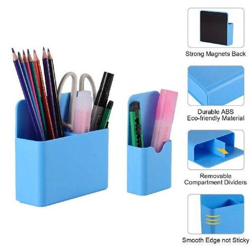2Pcs Magnetic Fridge Storage Box Cans Marker Pencil Pen