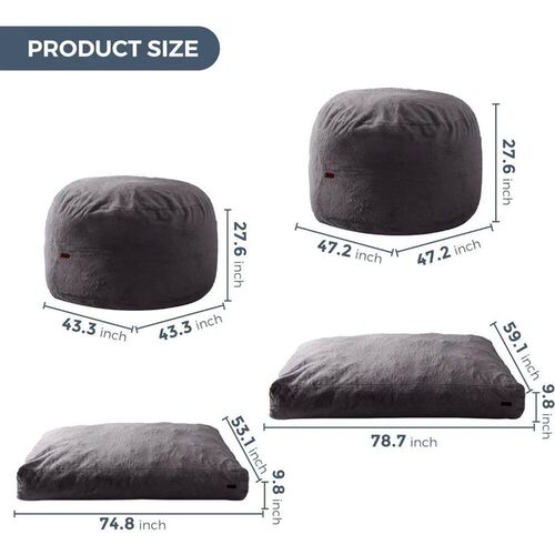 Sofa Bed Giant Bean Bag Chair Bed for Adults High-Density Fo