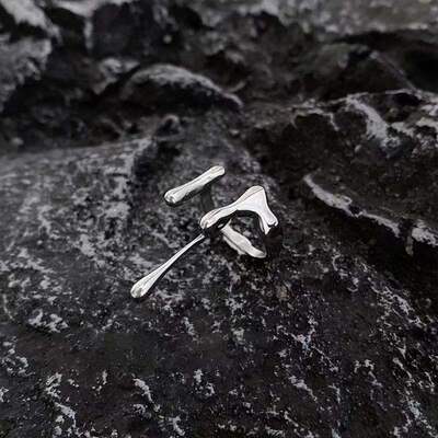 2023 New Punk Irregular Liquid Lava Open Rings for Women Vin