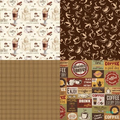 12/24 Sheets Cafe Coffee Lover Scrapbook Background Paper跨