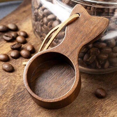 Fishtail Design Wooden Coffee Spoon Short/Long Handled with