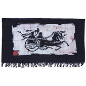 蜡染装 饰画墙饰背景画古典中国风礼品民族手工艺品家居布画古战车